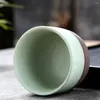 Muggar keramisk te skål kaffekopp ugnen transformation matt vatten retro rå keramik hushåll kreativ dricksvaror
