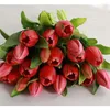 Flores decorativas Tulipe Buquê Artificial para o Dia dos Namorados de casamento Touch Real Touch Decoração de jardim de casas falsas