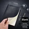 A5 Black PU Skórzanie minimalistyczny notebook z pętlą Pen Classic SoftCover niestandardowy pusty dziennik siatki kropki undated planner 240428
