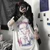 Kawaii Girly-Heart Geste T-Shirt süßer Anime Cartoon Print Kurzarm Tees Y2K Harajuku Damenmodie Streetwear Shirts 240429