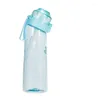 Bouteilles d'eau 650 ml Bouteille aromatisée à parfum d'air avec Pod Tritan Sports Up Outdoor Fitness Sport Cup Paille