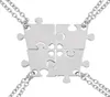 Anhänger Halskette 4 Stück Set von guten Freunden Serie Hollow Love Puzzle Geometrische Halskette Unisex Freundschaft BFF Schmuck Auswahl5116450