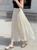 Scherma 2024 Summer's Fashion's Fashion Long Chiffon Skirt Female Female High Cashy Ladies Big Swing B261