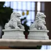 Objetos decorativos Figuras estátua foo shui feng estatueta cães de pedra em miniatura scpture decoração guardião chinês prosperidade decoração dhcwx