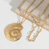 Colliers pendants exagérés Big Snail Collier pour femmes Hip Hop Trendy Grands accessoires sur le cou 2024 Bijoux de mode Cadeaux féminins