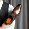 Мужские указанные качественные оксфордские свадебные кожаные мужски для обуви джентльменская офисная обувь 240428 7081