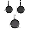 Pans 3Pcs Nonstick Frying Pan Skillet Portable For Stovetop Sauce With Heat Resistant Handle Heating Saute Fry