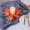 Decorazione per feste simulata Garland Candlestick Silk Flower Whith Ringraziamento Giardino di Halloween per arredamento per matrimoni