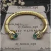 David Yurma Bracelet 2024 Bracelet de créateur Dy Luxury Twisted Pearl Head Women Fashion Polvyle Twist Bracelets Bijoux Cadeaux de mariage 5 mm David Yurma Jewelry 577