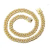 Miami Chain Link Chain 10kt 14kt 18kt Amarelo Gold 100-400 Grams Colares de Hip Hop Jeia com diamantes naturais