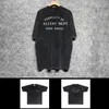 Letra de lavagem de ácido de alta qualidade para homens de alta qualidade Tshirt de manga curta Camiseta escura Top Tops Tops Tops 240419