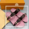 Designer de luxo Slides Womans Mens Sandálias Plataforma de Sandálias Bom Bom Dia Flat Comfort Mule Genuine Leather Women Sandals Fille Flip Flip Summer Summer Beach Shoes 158