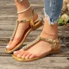 Sandals Summer for Women 2024 Fashion Punted Ats Flip Flip delle donne delle donne Flip Flip romano tacco basso sandalie