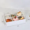 Geschenkwikkel Cupcake Container met display raam vasthouden 4/6/12 Standaard cupcakes doos gebak Cake Trays Holder