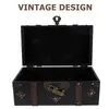 Bolsas de armazenamento Caixa de jóias vintage Organizador de madeira de viagens de madeira viajar