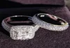 Moonso Trendy 925 Sterling Silver Ring Set band per ragazze da sposa e donne Ladys Love Coppia Coppia gioielli R34008750659