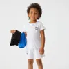 Conjuntos de ropa 2024 TRABAJOS CORTULARES DE NIÑOS Niños Smile Estampado de algodón Solidas de algodón Clotos Cloth Fútbol Fútbol 1-7T Verano