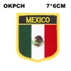 Mexiko-Flagge Stickeisen auf Patch Stickpatches Abzeichen für Kleidung PT0134-S 2667