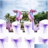 SASHES 50 PCSLOT Weddingstoel Decoratie Organza knoopbands BOWS BOWS VOOR PARTY BANQUET EVENT Decors drop levering home Garden te Home Favor DHWVT