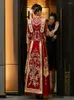 Vêtements ethniques de style chinois traditionnel Pilet de fête Robe de fête Femmes Robe de mariée Pélins Pélins Toast