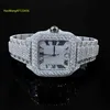 Высококачественные мойссаниты алмазные часы на заводской цене def moissanite diamond inced out watch