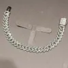 10k echte goudwitte ijs uit Moissanite Jewelry VVS1 Diamond Cuban Link Chain