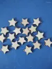 Figurines décoratives 50pcs pendentif en bois à cinq angles star de la fête de fête de fête de mariage à la maison Noël