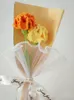 Flores decorativas 2pc de cravos triturados à mão para o dia das mães Decoração em casa de decoração de crochê