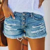 Jeans de femmes shorts denim sexy innombrables femmes femme de femme mode bas de poche pyjama pyjama sueur