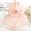 Vêtements de vêtements pour chiens Summer Cat mince Jupe Princesse légère Tulle floue bord rose robe violette PET L3635