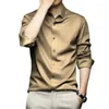 Camisas de vestido masculinas Camisa de moda de moda de manga longa de alta qualidade resistente a rugas não passar a lazer de lazer masculino Tops 6xl