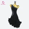 STAGE USE 2024 Dance Vêtements Black Latin Robe Competition Line jupes femme Costume de balle Cabaret Girls Dancewear Party Suit élégant