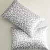 Satin Pillowcase for Hair Skin Grey Leopard Printed Pillow Cases Set of 2 Silk Satin Pillow Covers with Envelope Closure 240423