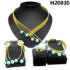 Halskette Ohrringe Set Yuleli Brasilien Gold-plattierte Luxusschmuck Armband Perlen saubere und weich