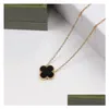 Colliers pendants en gros de 15 mm fleur 18k Gold Rose Sier Collier 316l en acier inoxydable Céramique noir blanc rouge vert rose bleu LOV DH0HK