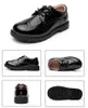 Jungen Lederschuhe Kinder schwarzer englischer Stil Innerer Big Middle Children Student Show Shoes Schuhe