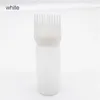 Garrafas de armazenamento Aplicador de pente de raiz Recipiente de garrafa de garrafa para Salon Fácil de espremer tintura de cabelo com escova