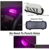 Luci decorative Light taxi Pink Taxi per auto a batteria ricaricabile USB LED A impermeabile LED con mobili di consegna a goccia di base sigillata M DH8PX