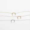 Colares pendentes 2024 Trend jóias elegantes colar de aço inoxidável pingente de lua de colar simples acessórios femininos Party Charm Gifts Q240430