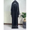 Vêtements ethniques 3pcs Dubaï Turquie Kimono Cardigan Maxi Robe Hijab Scarpe musulmane tenue Eid Ramadan Islamic Abaya Kaftan Prayer