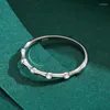 Кластерные кольца Jly Fine European Cz Bamboo 925 Серебряное серебряное кольцо для женщин для женского дня рождения свадебный подарок