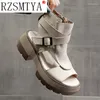 Повседневная обувь классная стильная рыба для защелк Римские сандалии Платформа лето 2024 г. Короткие каблуки для женщин