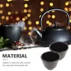 Casas de vino té japonés Gobstopperss Negro de hierro fundido de hierro fundido chino Gobstoppers Interior Interior Téware