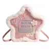 Korean Style Design Girls Backpack Embroidered Star Shaped Backpack with Letter Print Pink School Bags for Girls 240424
