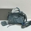 Große Designer -Beutel Le Neo Cagole Motorrad Handtaschen Bag Schulter Frauen Öl Wachs Haut Echtes Leder Crossbody Clutch Tasche Vintage 26 cm 33 cm 39 cm Spiegelqualität