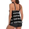 Swimwear pour femmes Votre image personnalisée Tankini mail de maillot de bain sur mesure plage de conception 2 pièces de nouveauté