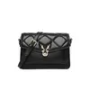 Quality High Womens Bag 2024 Soft Leather Embroidered Small Square Casual Versatile One Shoulder Diagonal Cross