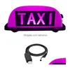 Luci decorative segno di taxi con tetto quadrato auto ricaricabile ricaricabile imbarcazione impermeabile a goccia magnetica mobili mobili motori dh7hs