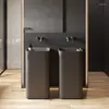 Robinets de lavabo de salle de bain basés sur mesure noirs intégrés bassin extérieur bolcone lavabos en ingénierie