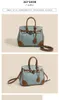 2024 Nieuwe dames dame sport buitendagpakketten tailletpacks casual mode patchwork zomer rhombus roostere slot handtas tas tasje jean denim sleutel klinknagel grootte 26x13x19cm